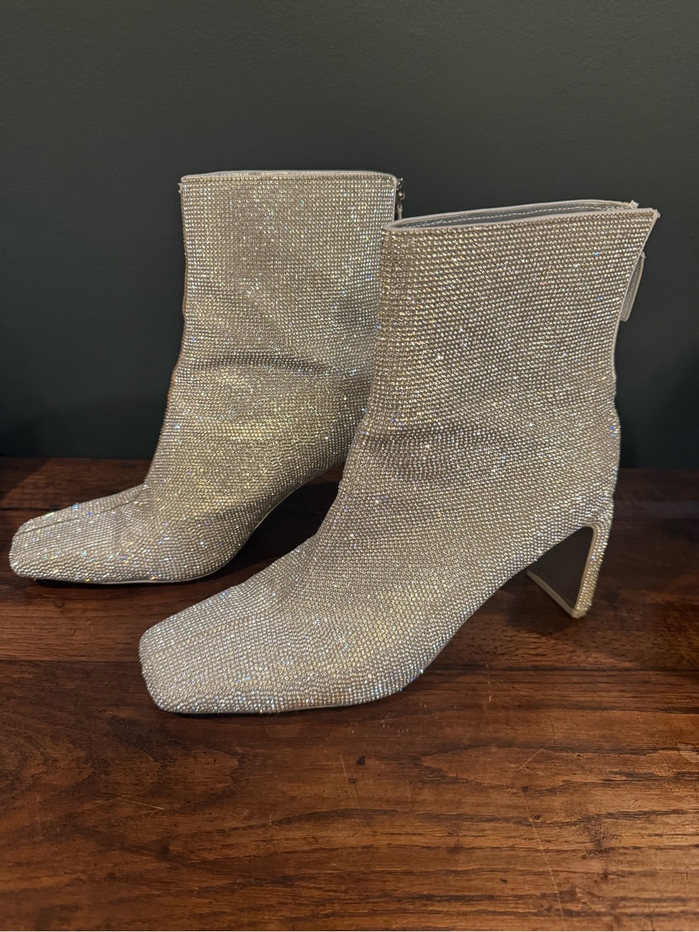JONATHAN SIMKHAI Sparkly Rhinestone Ankle Boots